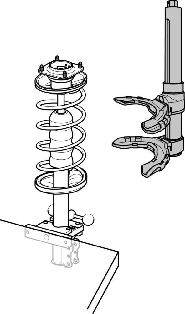 Spring Compressor with Protective Insert