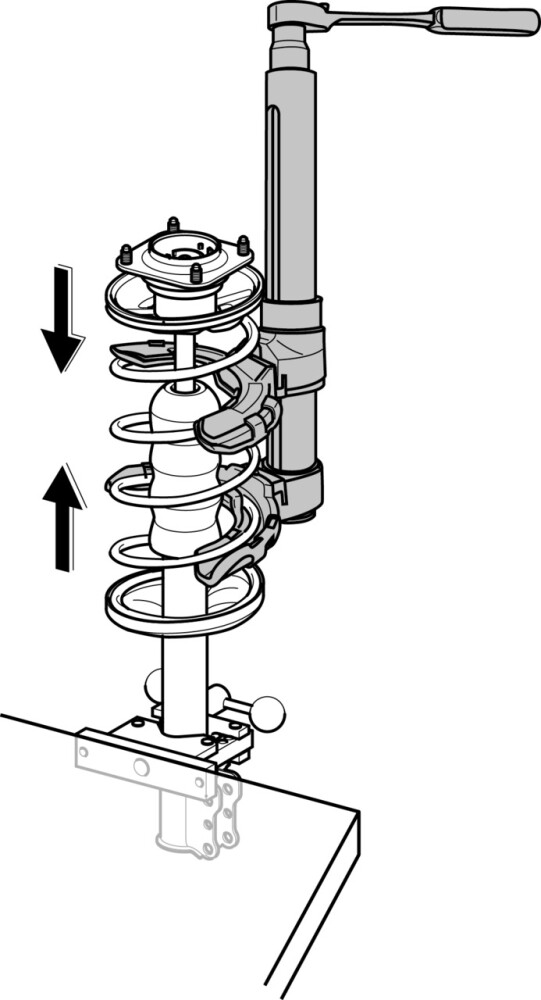 Spring Compressor with Protective Insert