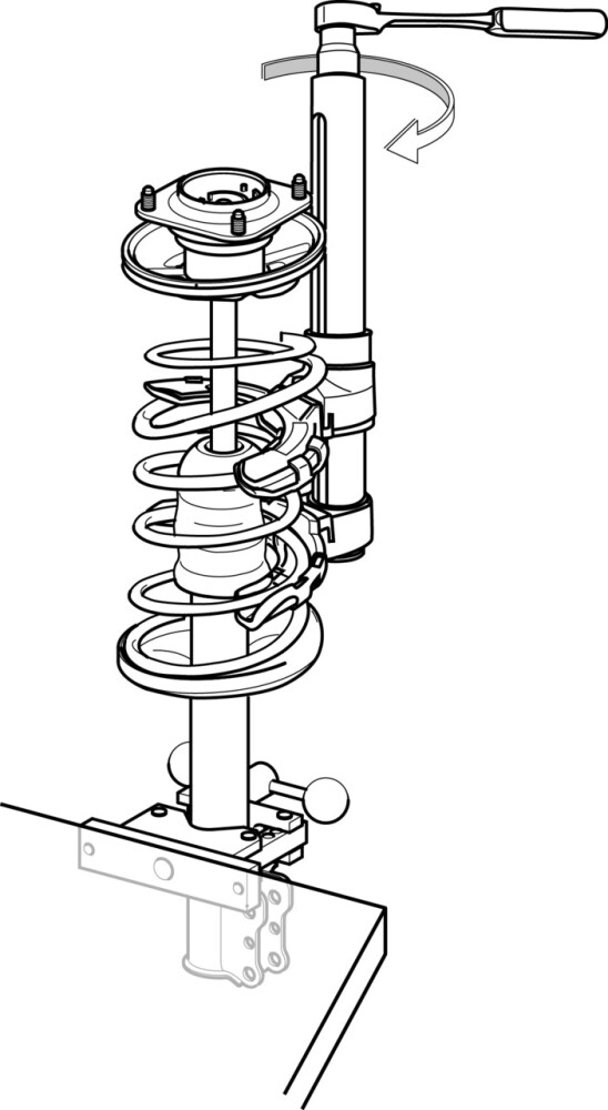 Spring Compressor with Protective Insert