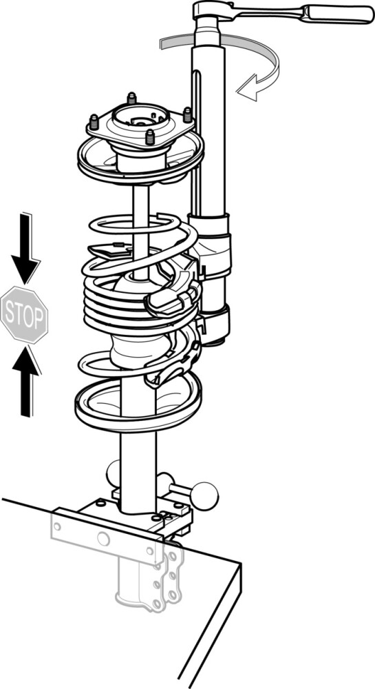 Spring Compressor with Protective Insert