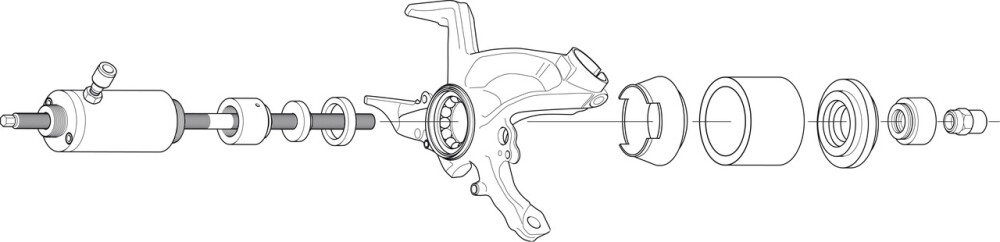 Pull Spindle with Clamping Nut, M24