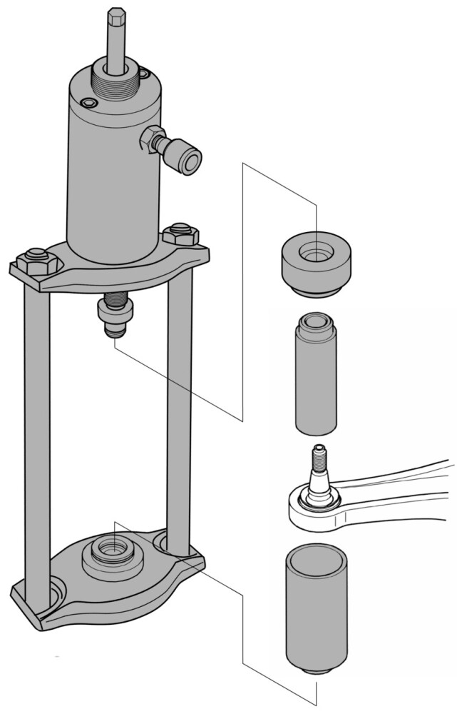 Pressure spindle, Ø 20.5 mm, M20 x 350 mm