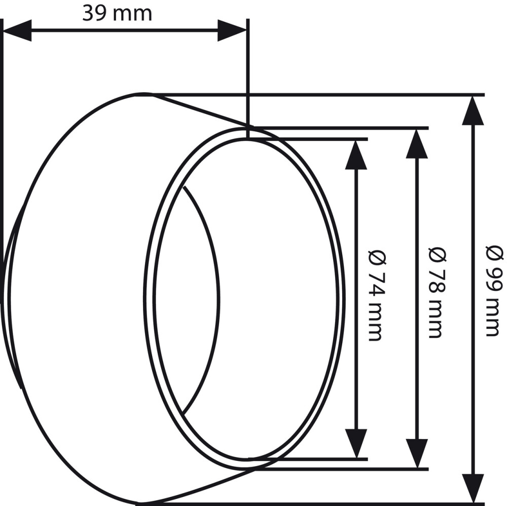 Adapterring, konisch