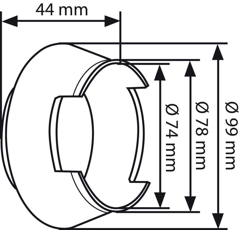 Adapterring, konisch