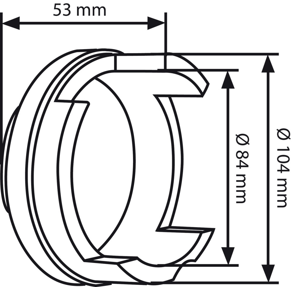 Adapterring, zylindrisch