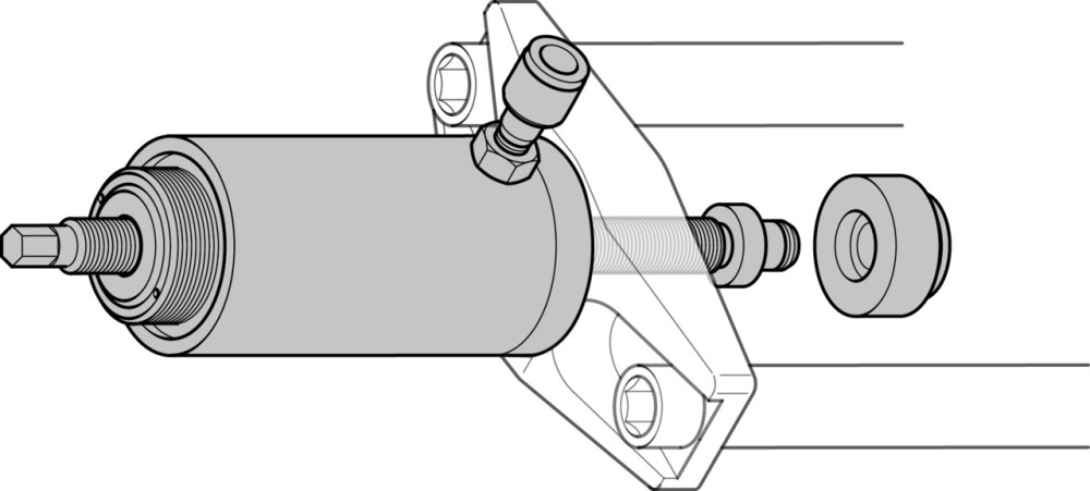 Pressure spindle, Ø 20.5 mm, M20 x 350 mm