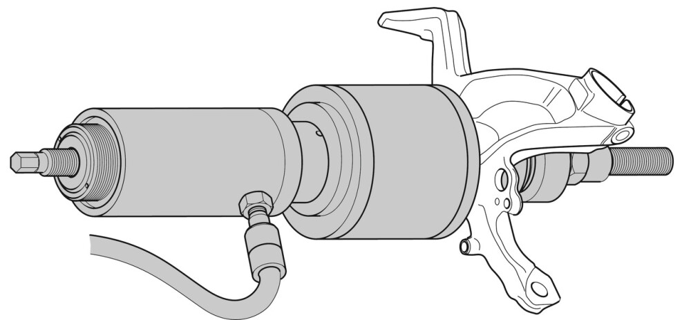 Pull Spindle with Quick-Action Clamping Nut, hydraulic, M14