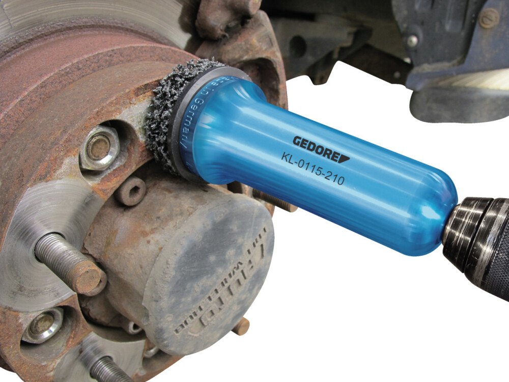 Wheel hub grinder for stud bolts, commercial vehicles