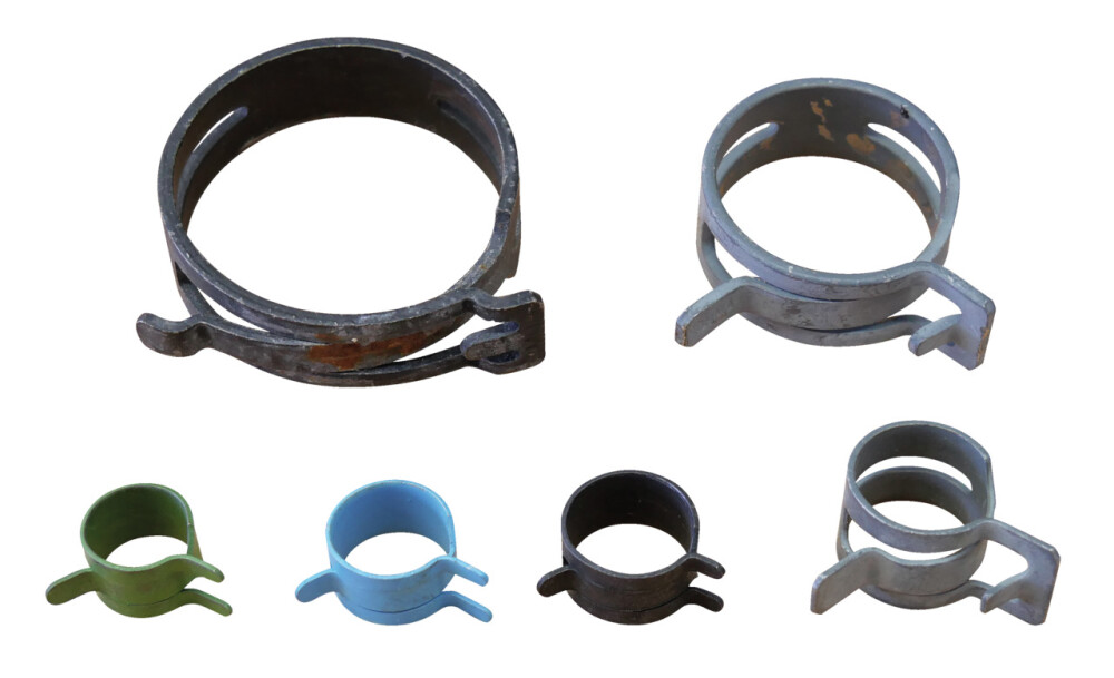 Hose Clip Pliers, with Ratchet Locking Mechanism, Angled 110°