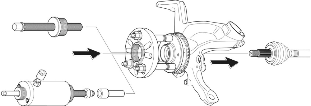 Puller Set for Wheel Hubs