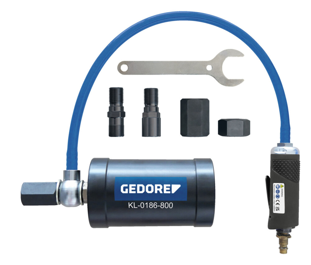 Pneumatic Injector Nozzle Puller, in a patented protective housing
