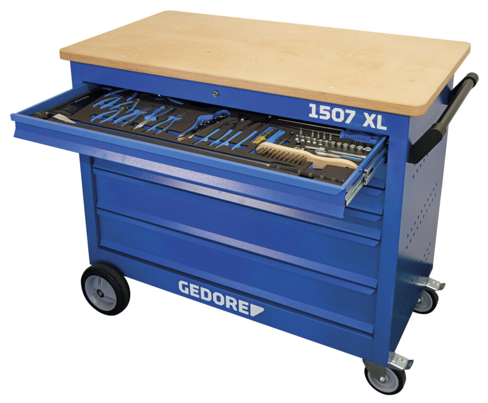 Mobile Werkbank mit Jumbo NFZ Sortiment