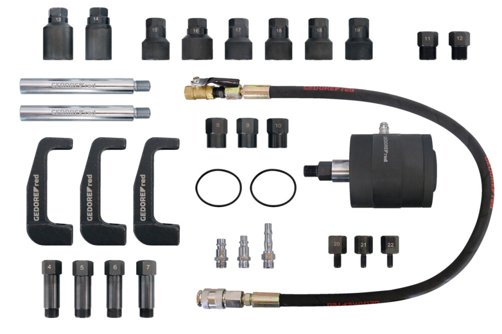 Pneumatic injector nozzle puller