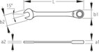 Combination ratchet spanner UD profile 19 mm