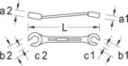 Doppelringschlüssel offen UD-Profil 22x24 mm